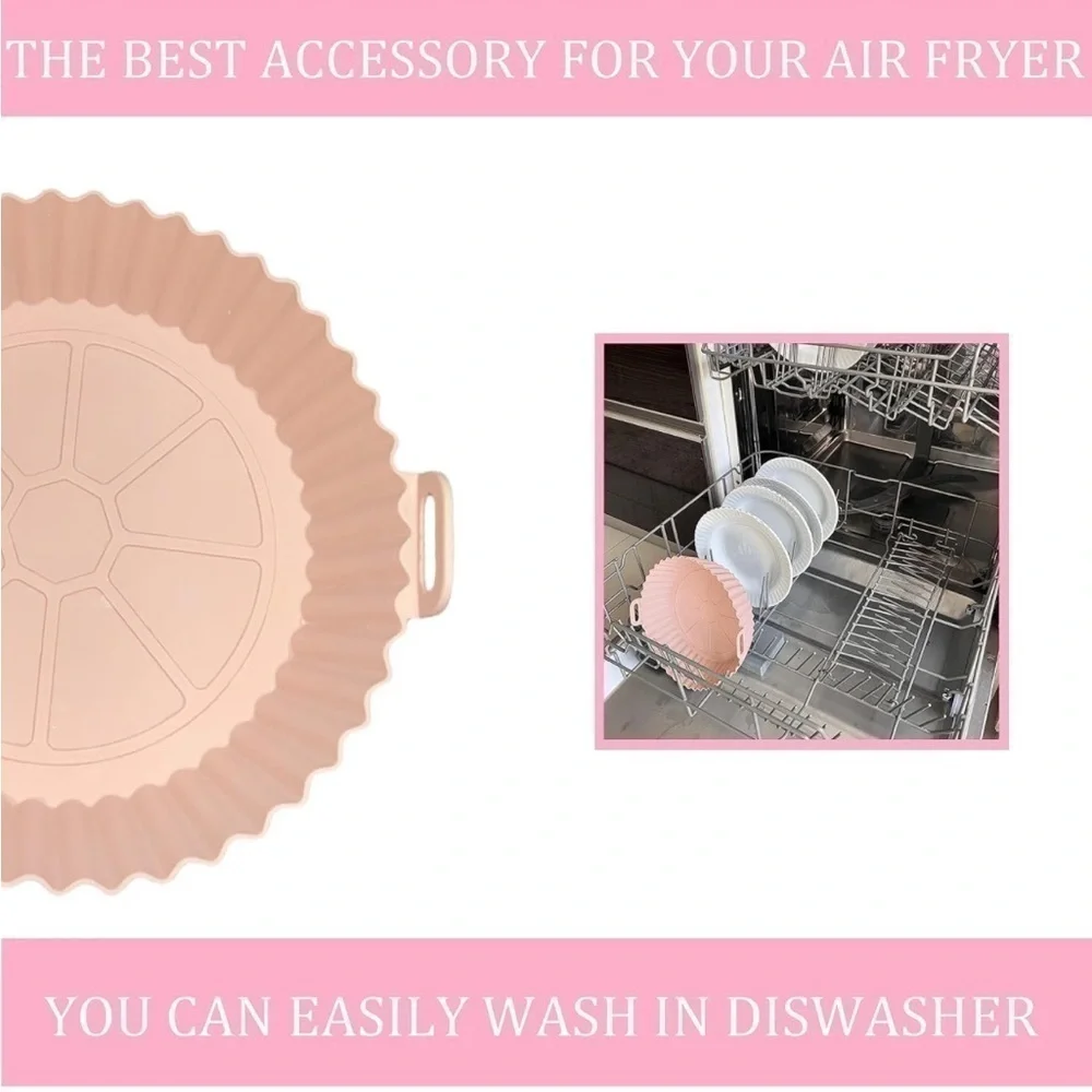 Brand New 2-Pack Air Fryer Non-Stick Silicone Liners Easy Clean Reusable